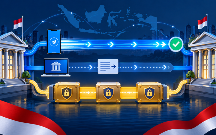 Ilustrasi beberapa jalur transfer dana antarbank untuk BI-FAST, transfer online, dan BI-RTGS